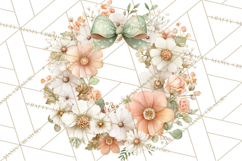 Spring Wreath Clipart PNG, Easter Wreath Clip Art Product Image 3