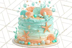 Under the Sea Birthday Party Clipart, Ocean Celebration Png Product Image 4