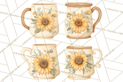 Farmhouse Sunflower Kitchen Clipart, Sunflower Kitchen Png Product Image 4