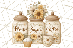 Farmhouse Sunflower Kitchen Clipart, Sunflower Kitchen Png Product Image 5
