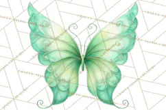 Butterfly Clipart, Dragonfly Clip Art PNG, Pastel Spring Product Image 5