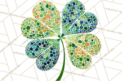 Patterned Four-Leaf Clover Clipart, St Patrick’s Day PNG Product Image 5