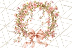 Spring Wreath Clipart PNG, Easter Wreath Clip Art Product Image 5