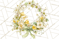 Spring Wreath Clipart PNG, Easter Wreath Clip Art Product Image 2