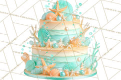 Under the Sea Birthday Party Clipart, Ocean Celebration Png Product Image 2