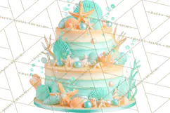 Under the Sea Birthday Party Clipart, Ocean Celebration Png Product Image 2