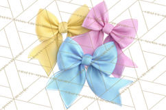 Easter Bow Clipart, Pastel Ribbon Bows, Floral Png Product Image 2