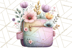 Pretty Stationery Clipart, Pastel Office Supplies Png Product Image 3