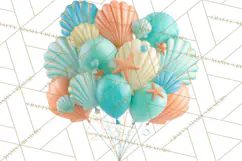 Under the Sea Birthday Party Clipart, Ocean Celebration Png Product Image 3