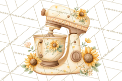 Farmhouse Sunflower Kitchen Clipart, Sunflower Kitchen Png Product Image 3