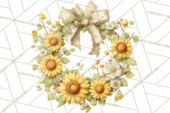 Spring Wreath Clipart PNG, Easter Wreath Clip Art Product Image 3