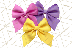 Easter Bow Clipart, Pastel Ribbon Bows, Floral Png Product Image 3