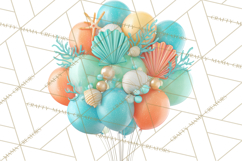 Under the Sea Birthday Party Clipart, Ocean Celebration Png Product Image 4