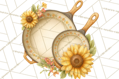 Farmhouse Sunflower Kitchen Clipart, Sunflower Kitchen Png Product Image 4