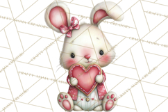 Valentine Clipart PNG, Cute Critters Hearts, Puppies Kittens Product Image 5