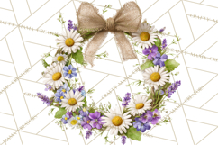 Spring Wreath Clipart PNG, Easter Wreath Clip Art Product Image 5