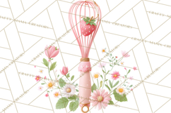 Strawberry Bakery Clipart, Cute Strawberry Pastries Png Product Image 2