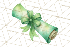 Watercolor Graduation Diploma Clipart PNG, Diploma Scroll Product Image 2