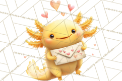 Valentine Axolotl Clipart PNG, Cute Axolotl Valentine Product Image 2