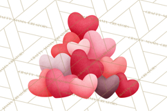 Bee Valentine Clipart PNG, Cute Kawaii Bee With Hearts Product Image 2