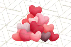 Bee Valentine Clipart PNG, Cute Kawaii Bee With Hearts Product Image 2