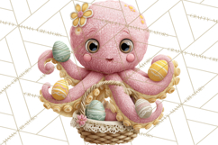 Yarn Animal Easter Clipart, Knitted Plush Easter Animals Png Product Image 2