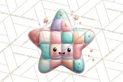 Pastel Retro 90s PNG, Cute Aesthetic Clipart, Checkerboard Product Image 2