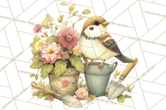 Vintage Garden Animals Clipart, Ducklings Bunnies Lambs Product Image 2