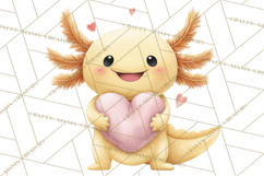 Valentine Axolotl Clipart PNG, Cute Axolotl Valentine Product Image 3