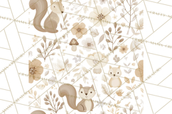 Soft Woodland Baby Clipart, Neutral Baby Shower PNG Product Image 3
