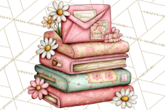 Spring Letters Mail Clipart PNG, Floral Envelopes Stamps Product Image 4
