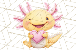 Valentine Axolotl Clipart PNG, Cute Axolotl Valentine Product Image 5