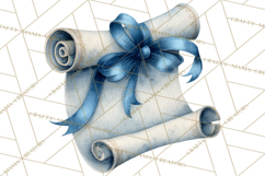 Watercolor Graduation Diploma Clipart PNG, Diploma Scroll Product Image 2