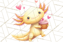 Valentine Axolotl Clipart PNG, Cute Axolotl Valentine Product Image 4