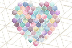 Bee Valentine Clipart PNG, Cute Kawaii Bee With Hearts Product Image 3