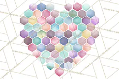 Bee Valentine Clipart PNG, Cute Kawaii Bee With Hearts Product Image 3