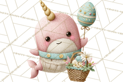 Yarn Animal Easter Clipart, Knitted Plush Easter Animals Png Product Image 3