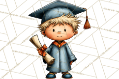 Kids Graduation Clipart PNG, Preschool Kindergarten Kids Product Image 3
