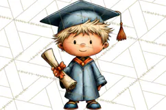 Kids Graduation Clipart PNG, Preschool Kindergarten Kids Product Image 3