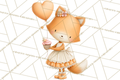Pastel Birthday Clipart, Cute Party Animals PNG Product Image 3