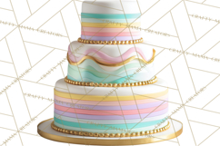 Birthday Cake Clipart, Tiered Cake PNG, Drip Cake PNG Product Image 3