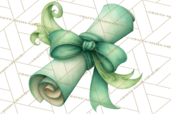 Watercolor Graduation Diploma Clipart PNG, Diploma Scroll Product Image 2