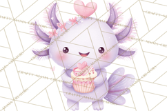Valentine Axolotl Clipart PNG, Cute Axolotl Valentine Product Image 4