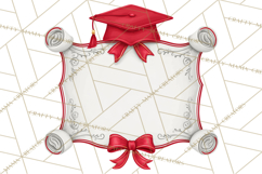 Graduation Diploma Clipart PNG, Classic Diploma Scroll Product Image 4