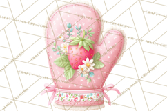 Strawberry Bakery Clipart, Cute Strawberry Pastries Png Product Image 4