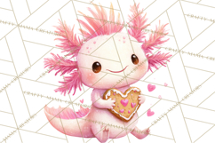Valentine Axolotl Clipart PNG, Cute Axolotl Valentine Product Image 5