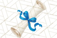 Graduation Diploma Clipart PNG, Classic Diploma Scroll Product Image 5