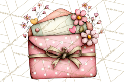Spring Letters Mail Clipart PNG, Floral Envelopes Stamps Product Image 5