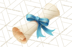 Graduation Diploma Clipart PNG, Classic Diploma Scroll Product Image 3