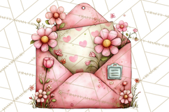 Spring Letters Mail Clipart PNG, Floral Envelopes Stamps Product Image 4